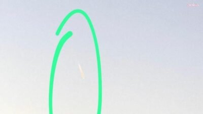 Burdur’un Gölhisar ilçesinde bir vatandaşın çektiği görüntüler üzerine “uçak düştü”