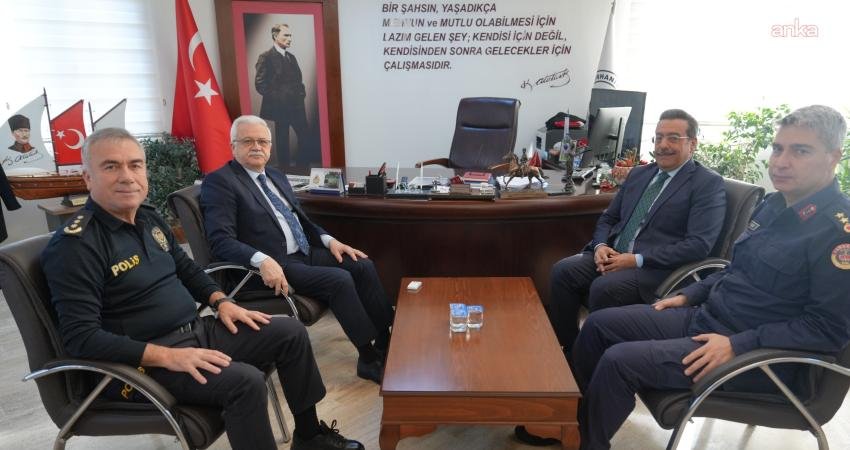 Burhaniye Belediye Başkanı Deveciler, ilçe protokolünü ağırladı Burhaniye Belediye Başkanı Ali Kemal Deveciler, Kaymakam Cumali Atilla, İlçe Emniyet