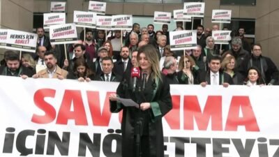 İstanbul Barosu öncülüğünde başlayan Savunma Nöbeti’nde konuşan Avukat Hakları Grubu