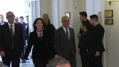 DEM Parti İmralı Heyeti üyeleri Pervin Buldan, Mithat Sancar ve