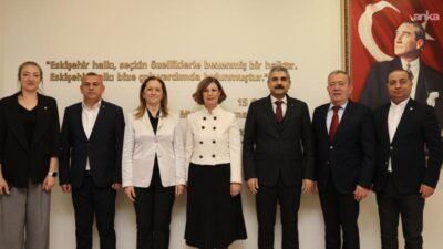 DİSK Genel Başkanı Arzu Çerkezoğlu, Genel-İş Genel Başkanı Remzi Çalışkan,