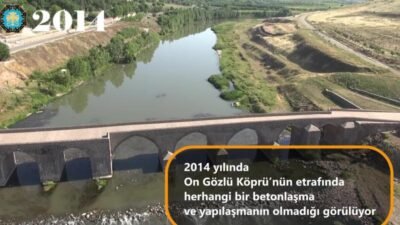 Mervaniler döneminde 1065 yılında Dicle Nehri üzerinde yapılan On Gözlü