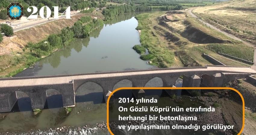Mervaniler döneminde 1065 yılında Dicle Nehri üzerinde yapılan On Gözlü