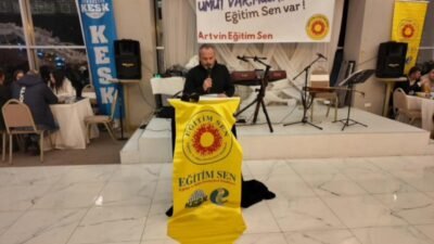 Eğitim Sen Artvin Şube Başkanı Köksal Gümüş, "Üretimden uzak, omurgası
