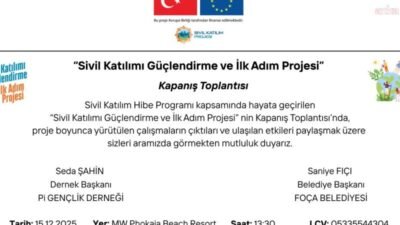 Pi Gençlik Derneği ve Foça Belediyesi iş birliğiyle yürütülen ‘Sivil