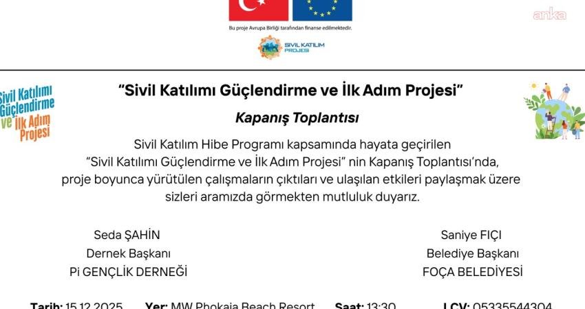 Pi Gençlik Derneği ve Foça Belediyesi iş birliğiyle yürütülen ‘Sivil