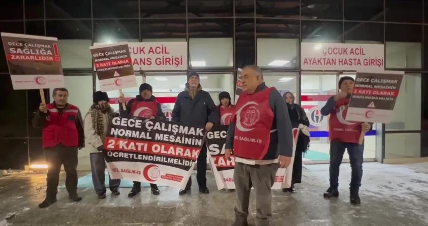 Genel Sağlık-İş Gaziantep İl Temsilcilik Kurulu Başkanı Ercan Küçükosmanoğlu, gece
