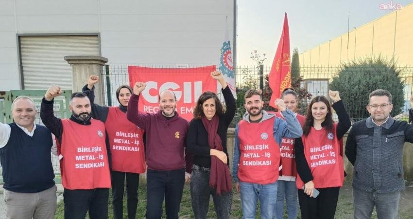 Hendek’te 132 gündür eylemde olan SAG Hidrolik işçilerine İtalyan sendikacılardan destek ziyareti Sakarya Hendek’te kurulu İtalyan sermayeli SAG Hidrolik işyerinde Birleşik Metal-İş