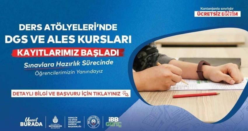 İstanbul Büyükşehir Belediyesi’nin (İBB) sınavlara hazırlanan gençlere destek olmak amacıyla