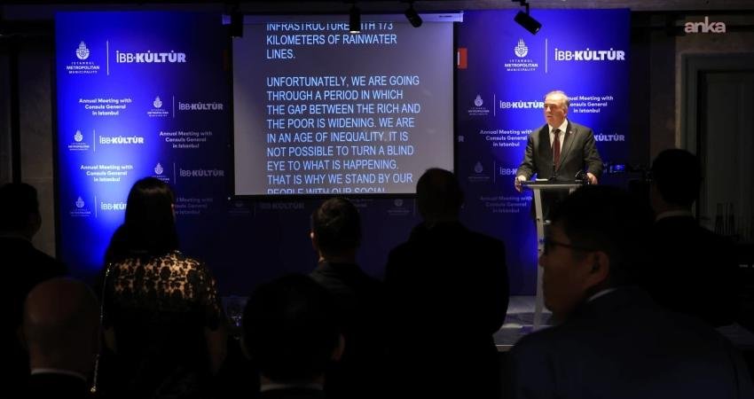 İBB Başkanvekili Nuri Aslan dün akşam, İstanbul’da görev yapan yabancı