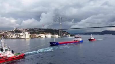 Rusya’dan Bandırma’ya seyir halindeyken İstanbul Boğazı kuzey girişinde makine arızası