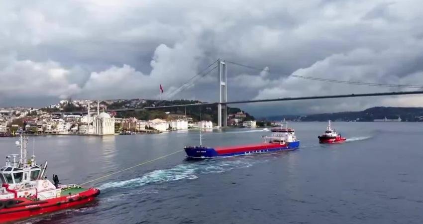 Rusya’dan Bandırma’ya seyir halindeyken İstanbul Boğazı kuzey girişinde makine arızası