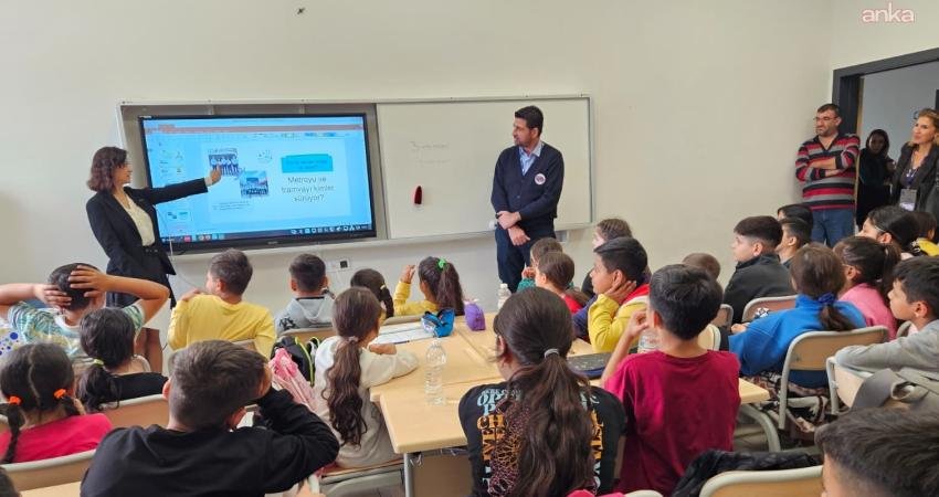 İzmir Metrosu’ndan öğrencilere metro ve tramvay eğitimi İzmir Metro AŞ Gazi Osman Paşa İlkokulu’ndaki 320 öğrenciye metro