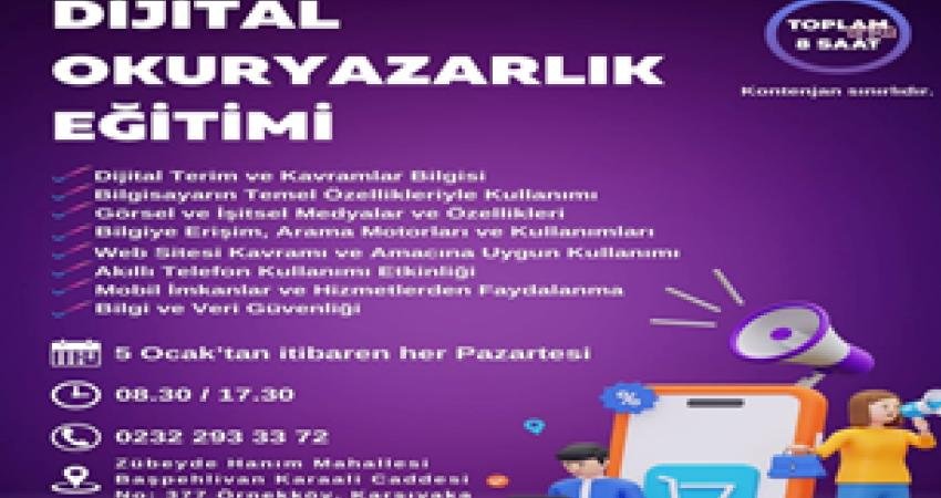 İzmir Büyükşehir Belediyesi, kadınlar için dijital okuryazarlık eğitimi düzenliyor. Meslek