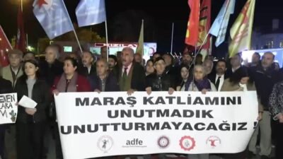 Maraş Katliamı’nın 47. yılında İstanbul  Alevi kurumlarının çağrısıyla  Kadıköy İskele