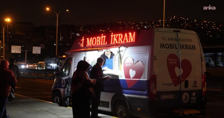 Kartal Belediyesi, soğuk havanın etkisini artırdığı kış günlerinde sabahın erken