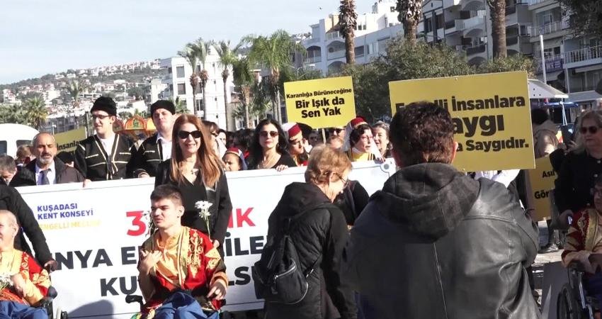 Kuşadası’nda "3 Aralık Dünya Engelliler Günü" çeşitli etkinliklerle kutlandı. Kuşadası
