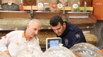 Menderes Belediyesi, yılbaşı öncesi işletmelerde denetim gerçekleştiriyor.