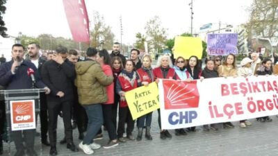 CHP Beşiktaş İlçe Başkanlığı bu hafta sonu eyleminde öğrencilerin sorunlarını