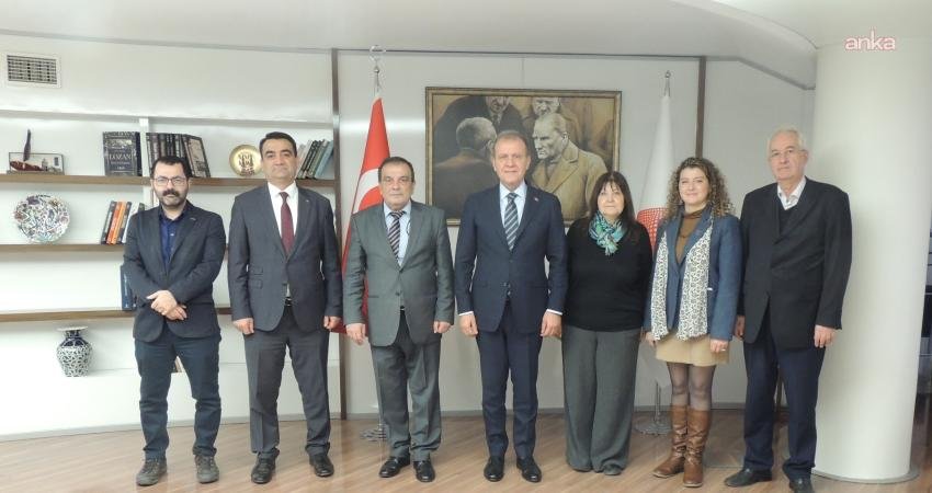 TMMOB’dan TBB’ye ziyaret TMMOB Yönetim Kurulu Başkanı Emin Koramaz ve Yönetim Kurulu üyeleri,