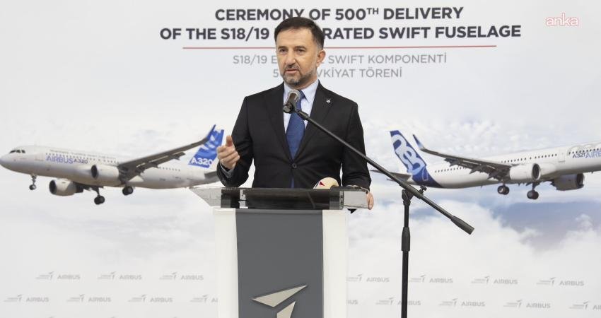 TUSAŞ’tan Airbus A320 için 500’üncü gövde teslimatı Türk Uçak Sanayii Anonim Ortaklığı (TUSAŞ) Genel Müdürü Mehmet Demiroğlu, Airbus’un