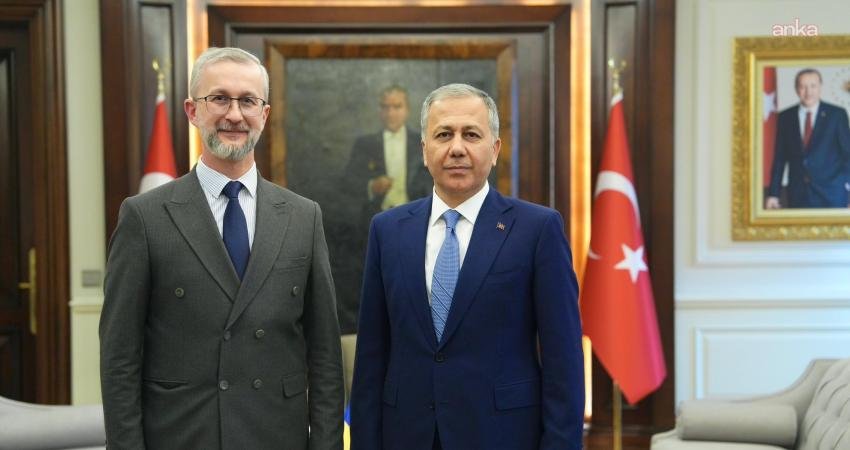 İçişleri Bakanı Ali Yerlikaya, Ukrayna'nın Ankara Büyükelçisi Neriman Celal'i kabul