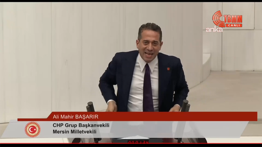 AK Parti milletvekililerinin konuşmalarında CHP grubuna sataştığını söyleyerek TBMM Başkanvekili