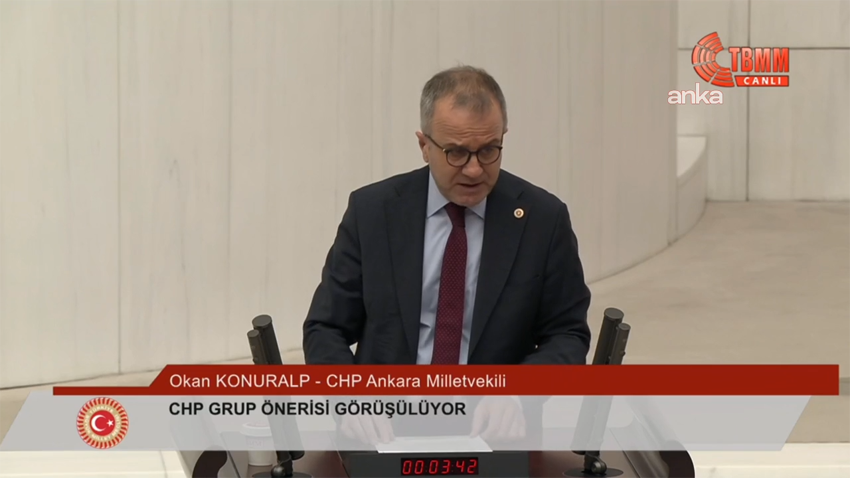 Okan Konuralp: “İktidarınıza yakın medya kuruluşları aracılığıyla masumiyet karinesi ayaklar altına alınıyor” CHP Ankara Milletvekili Okan Konuralp, "İşinize gelince yazılarına, değerlendirmelerine sığındığınız