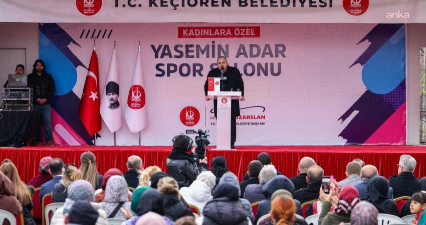 Keçiören Belediyesi tarafından yenilenen Yasemin Adar Spor Salonu, düzenlenen törenle