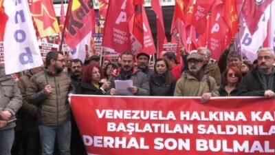 Bazı sendikalar ve emek örgütleri tarafından ABD’nin Venezuela’ya yönelik saldırılarına karşı
