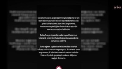 Adalet Peşinde Aileleri Platformu, Kahramanmaraş'ta 6 Şubat depremlerinin yıl dönümünde