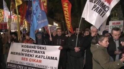 Ankara Emek ve Demokrasi Güçleri, Suriye'nin kuzeyinde yaşananları protesto etmek amacıyla düzenledikleri