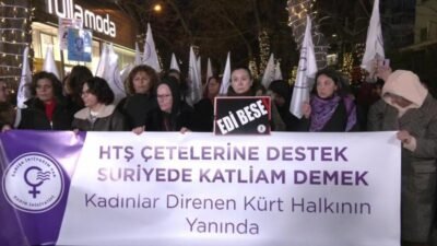 Suriye'deki saldırılara tepki gösteren Barışa İhtiyacım Var Kadın İnisiyatifi, Ankara'da