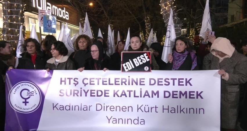 Suriye'deki saldırılara tepki gösteren Barışa İhtiyacım Var Kadın İnisiyatifi, Ankara'da