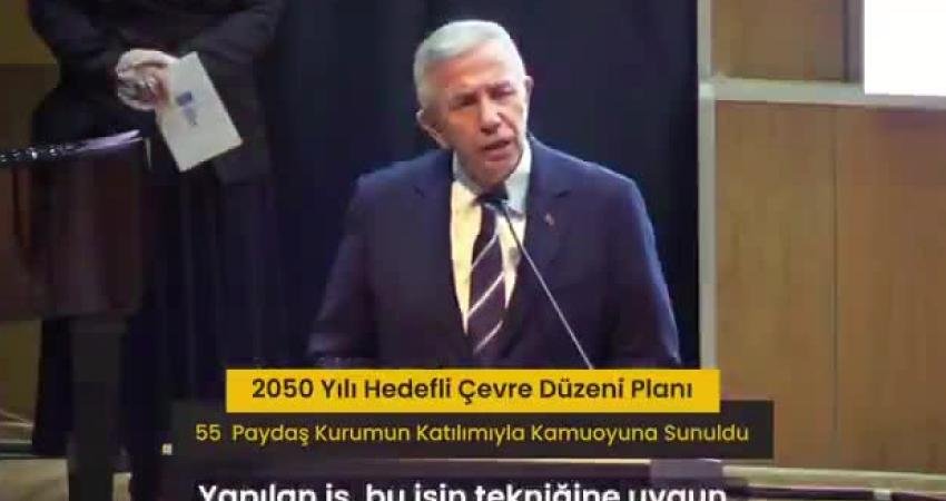 Ankara Büyükşehir Belediyesi, kentin tümünü kapsayan 2050 yılı hedefli 1/100.000