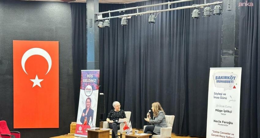 “Bakırköy Muhabbeti” söyleşilerinin bu haftaki konuğu yazar Müge İplikçi oldu Bakırköy Belediyesi’nin İspirtohane Kültür Merkezi’nde cuma günleri düzenlediği “Bakırköy Muhabbeti”