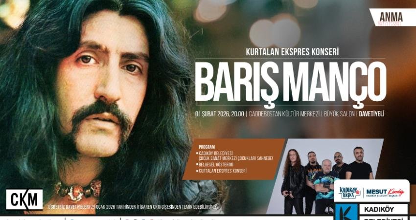 Kadıköy Belediyesi, Türk müziğinin unutulmaz ismi Barış Manço'yu, ölümünün 27'nci