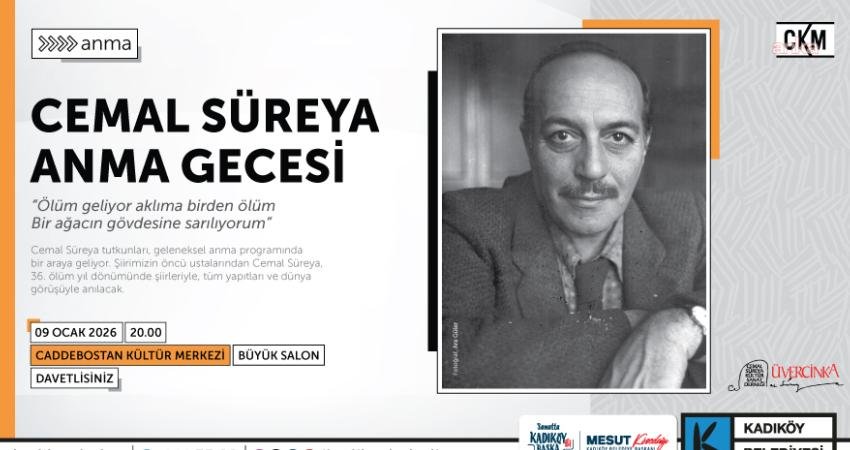 Türk şiirinin öncü ustalarından Cemal Süreya, 36’ncı ölüm yılında Kadıköy’de