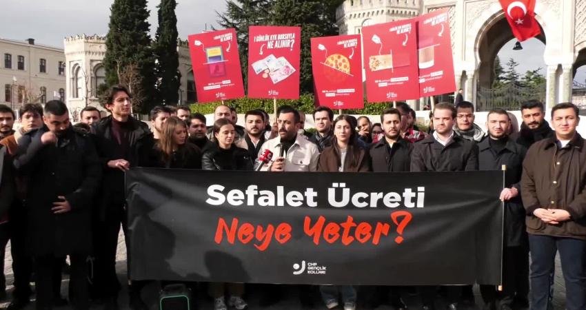 CHP İstanbul Gençlik Kolları, KYK bursuna yapılan günlük 33 liralık