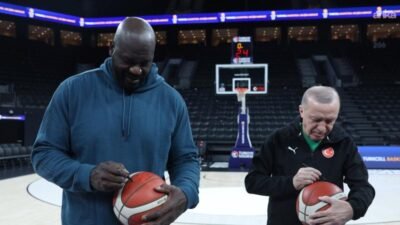 Cumhurbaşkanı Recep Tayyip Erdoğan, NBA oyuncusu Shaquille O'Neal ile buluştu.