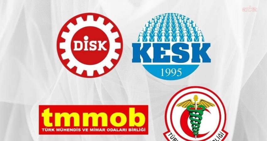 DİSK, KESK, TMMOB ve TTB tarafından Suriye’deki gelişmelere ilişkin yapılan