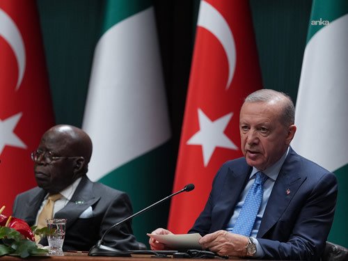 Cumhurbaşkanı Recep Tayyip Erdoğan, Nijerya Cumhurbaşkanı Bola Ahmed Tinubu ile