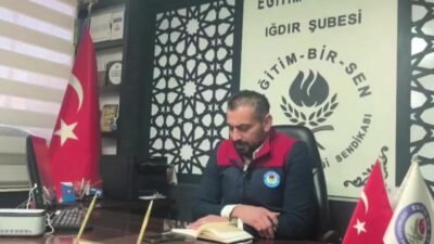 Eğitim-Bir-Sen Iğdır Şube Başkanı Erkan Çiğdem, il genelindeki okullarda İŞKUR