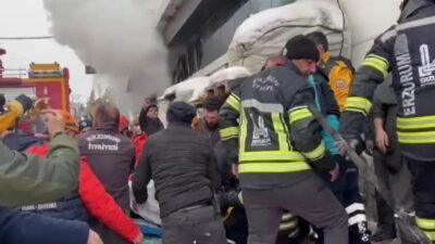 Erzurum’un Yakutiye ilçesindeki Sanayi Sitesi’nde bir iş yerinde patlama sonrası