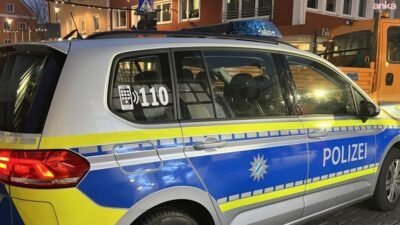 Almanya'nın Frankfurt kentinde, polis kontrolünden kaçan yasa dışı göçmen sürücü,