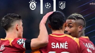 Galatasaray, UEFA Şampiyonlar Ligi'nde sahasında Atletico Madrid ile 1-1 berabere