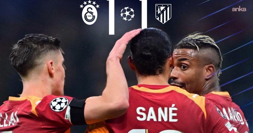 Galatasaray, UEFA Şampiyonlar Ligi'nde sahasında Atletico Madrid ile 1-1 berabere