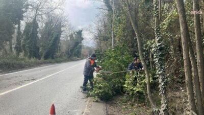 İstanbul’da sabah saatlerinde batıdaki ilçelerde etkili olmaya başlayan fırtına, 
