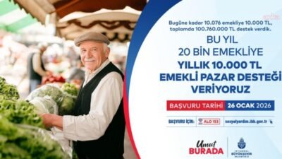 İstanbul Büyükşehir Belediyesi’nin emeklilere yönelik Emekli Pazar Desteği başvuruları 26