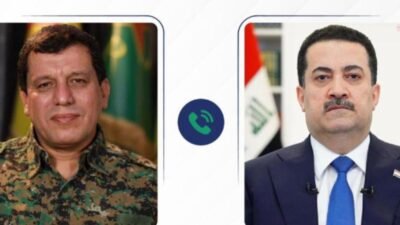 Irak Başbakanı Muhammed Şia el-Sudani, Suriye Demokratik Güçleri (SDG) Genel Komutanı Mazlum